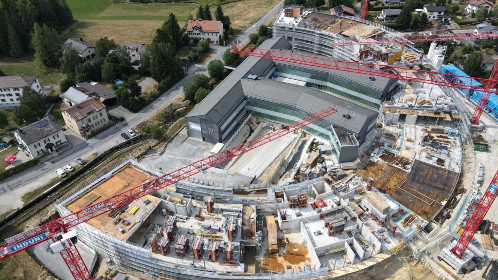 Maquette et chantier Arc Audemars Piguet au Brassus – BIM Smart Building Genève Ingénieur